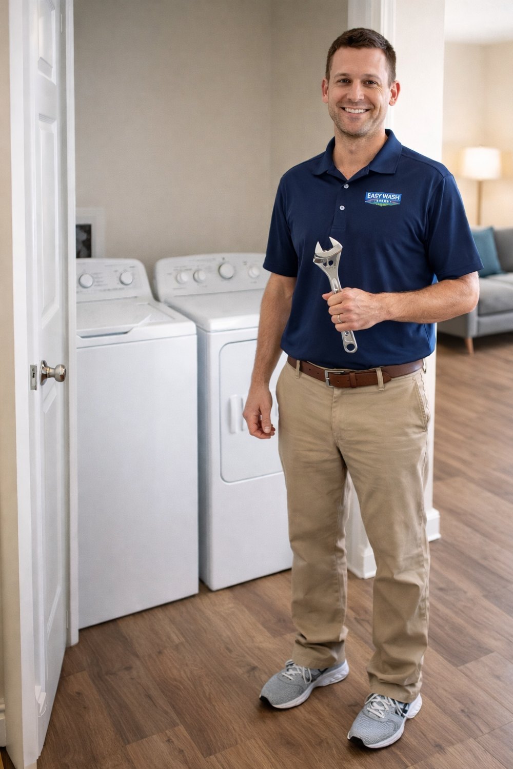 Premium washer and dryer set available for apartment rental